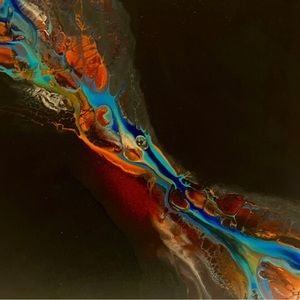 10 x 10 inch original acrylic on canvas “Ignium”